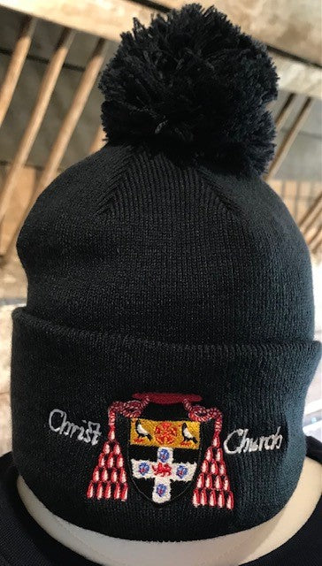 Navy Christ Church Bobble Hat 1